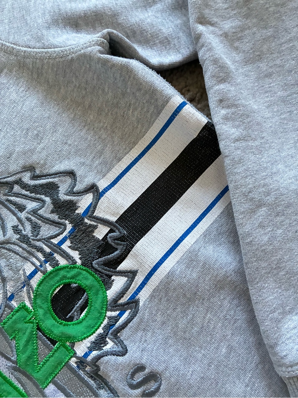 KENZO Women’s Light Gray  Embroidered Tiger Logo Sweatshirt - Picture 5 of 16